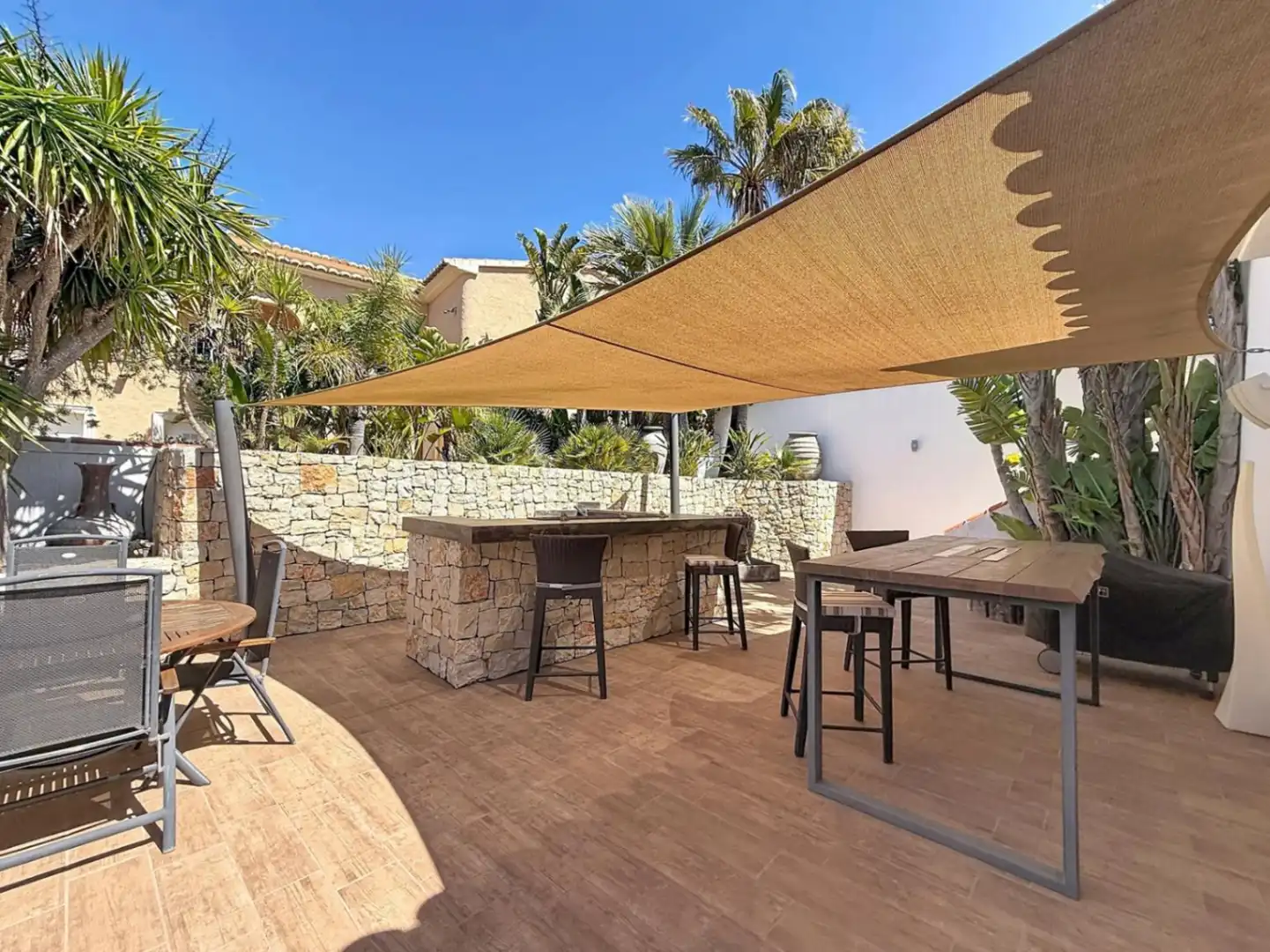Terrassa de Casa o xalet en venda en Benitachell / El Poble Nou de Benitatxell amb Aire condicionat, Calefacció i Jardí privat