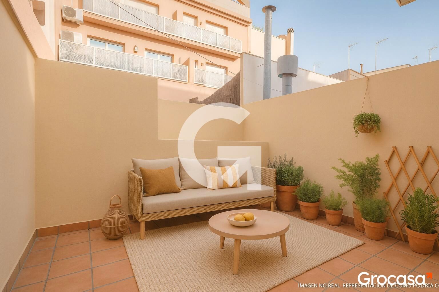 Terrace of Flat for sale in Mataró  with Air Conditioner, Terrace and Furnished
