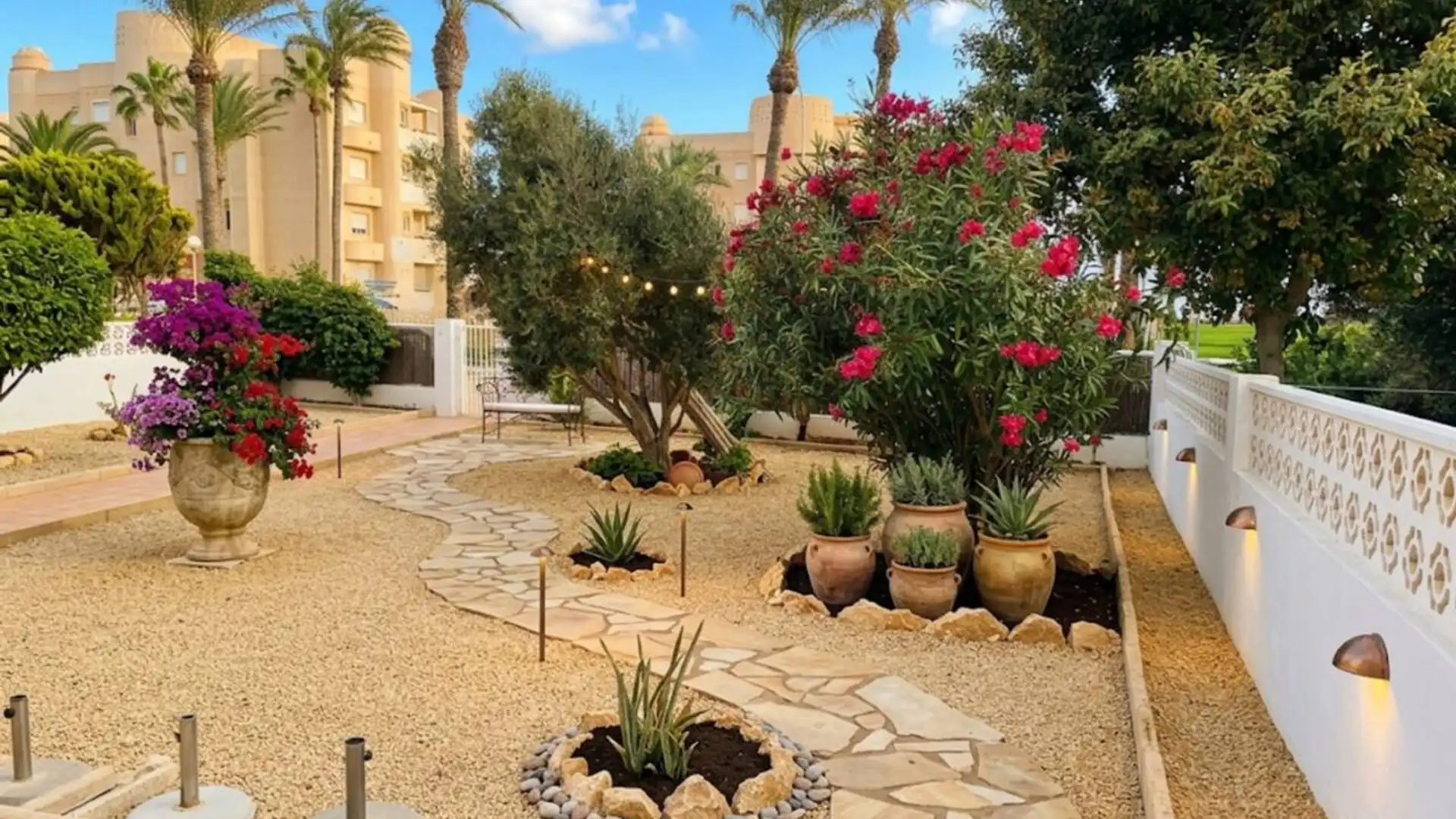 Exterior view of Single-family semi-detached for sale in El Ejido  with Air Conditioner, Furnished and Community pool