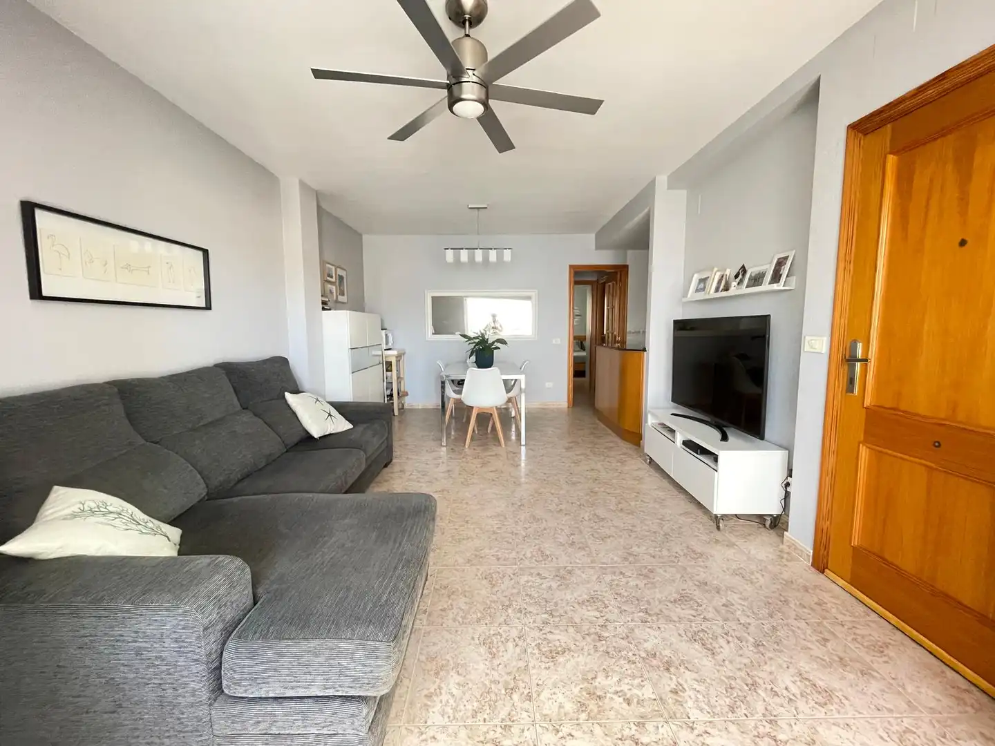 Sala d'estar de Apartament en venda en Moncofa amb Terrassa, Moblat i Forn