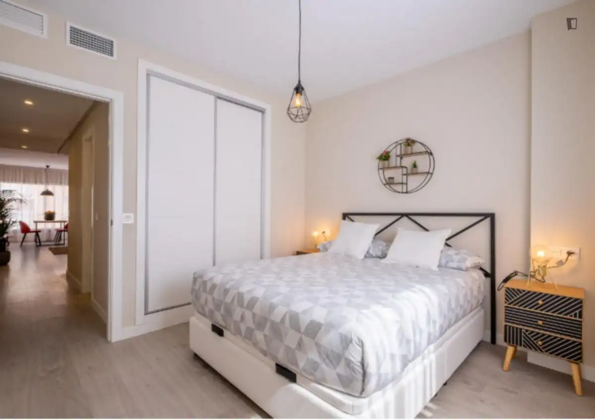 Habitación de Apartamento de alquiler en Málaga con Aire acondicionado, Amueblado y Horno