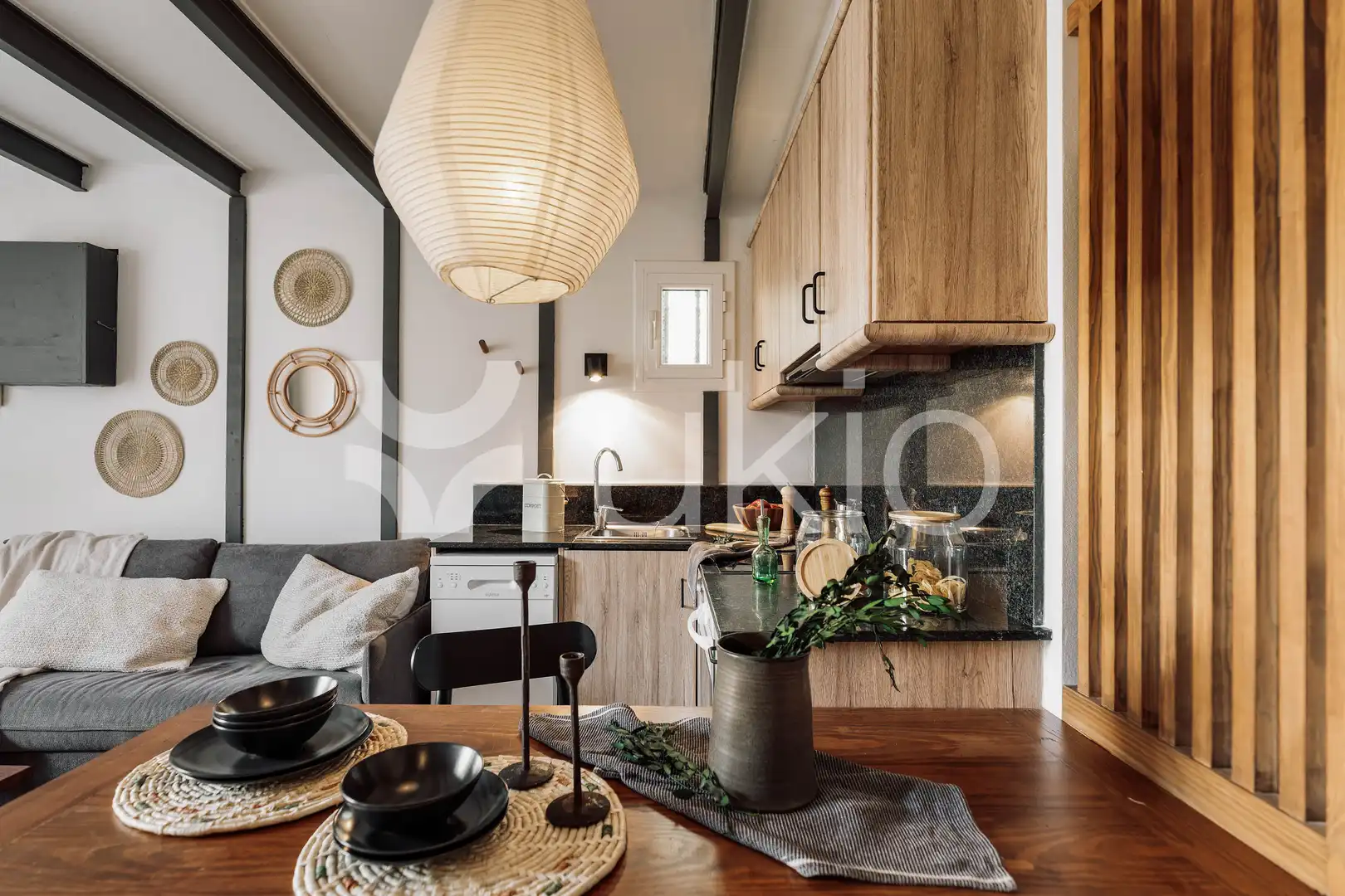 Kitchen of Attic for rent in Barcelona  with Air Conditioner, Heating and Parquet flooring