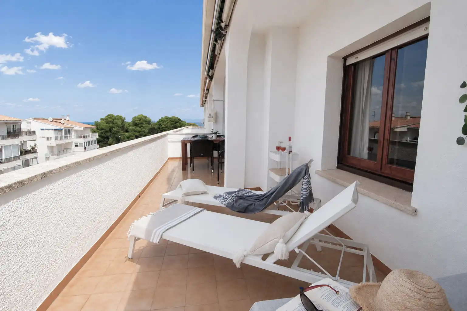 Terraza de Ático en venta en L'Escala con Calefacción, Terraza y Amueblado