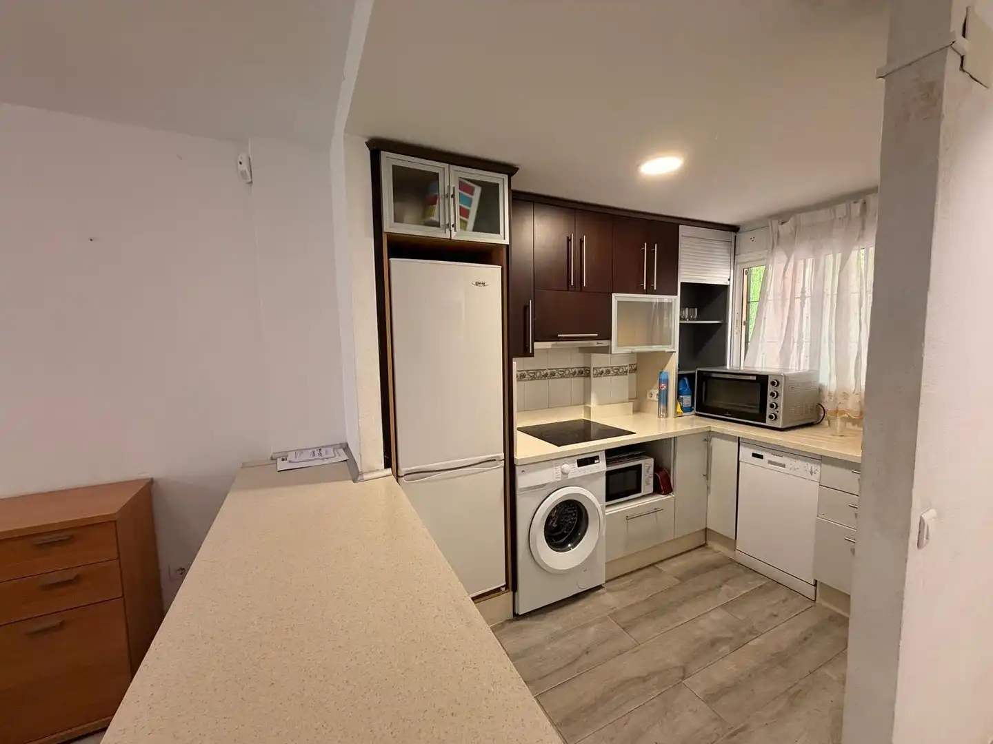 Kitchen of Flat for rent in Benalmádena  with Air Conditioner, Heating and Private garden