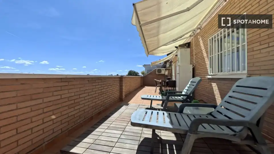 Terrace of Flat for rent in Madrid  with Air Conditioner, Heating and Furnished