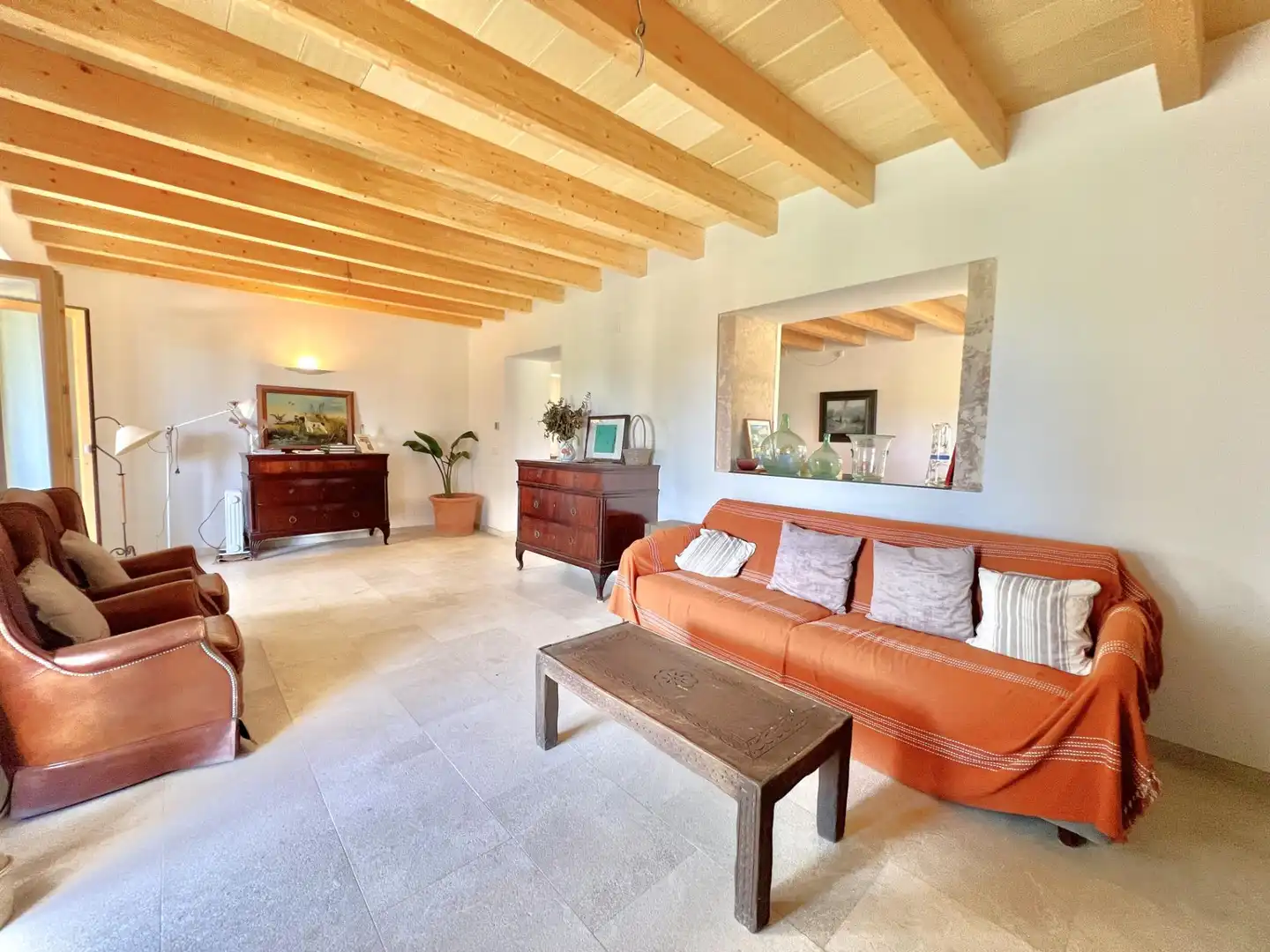 Sala d'estar de Casa o xalet en venda en Porreres amb Aire condicionat, Calefacció i Terrassa