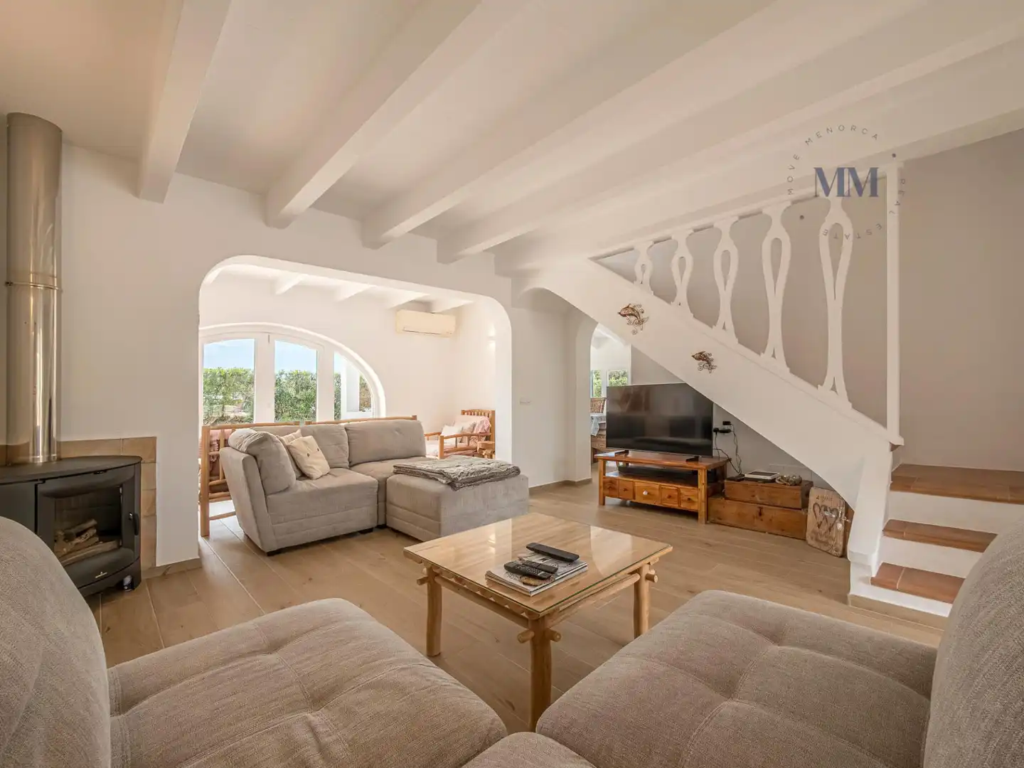 Sala de estar de Casa o chalet en venta en Sant Lluís con Aire acondicionado, Jardín privado y Terraza