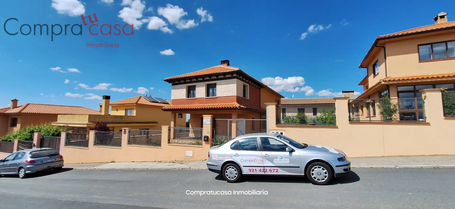 Vista exterior de Casa o chalet en venta en Torrecaballeros con Jardín privado y Terraza