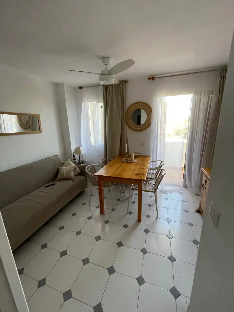 Menjador de Apartament en venda en Peñíscola / Peníscola amb Calefacció, Terrassa i Moblat