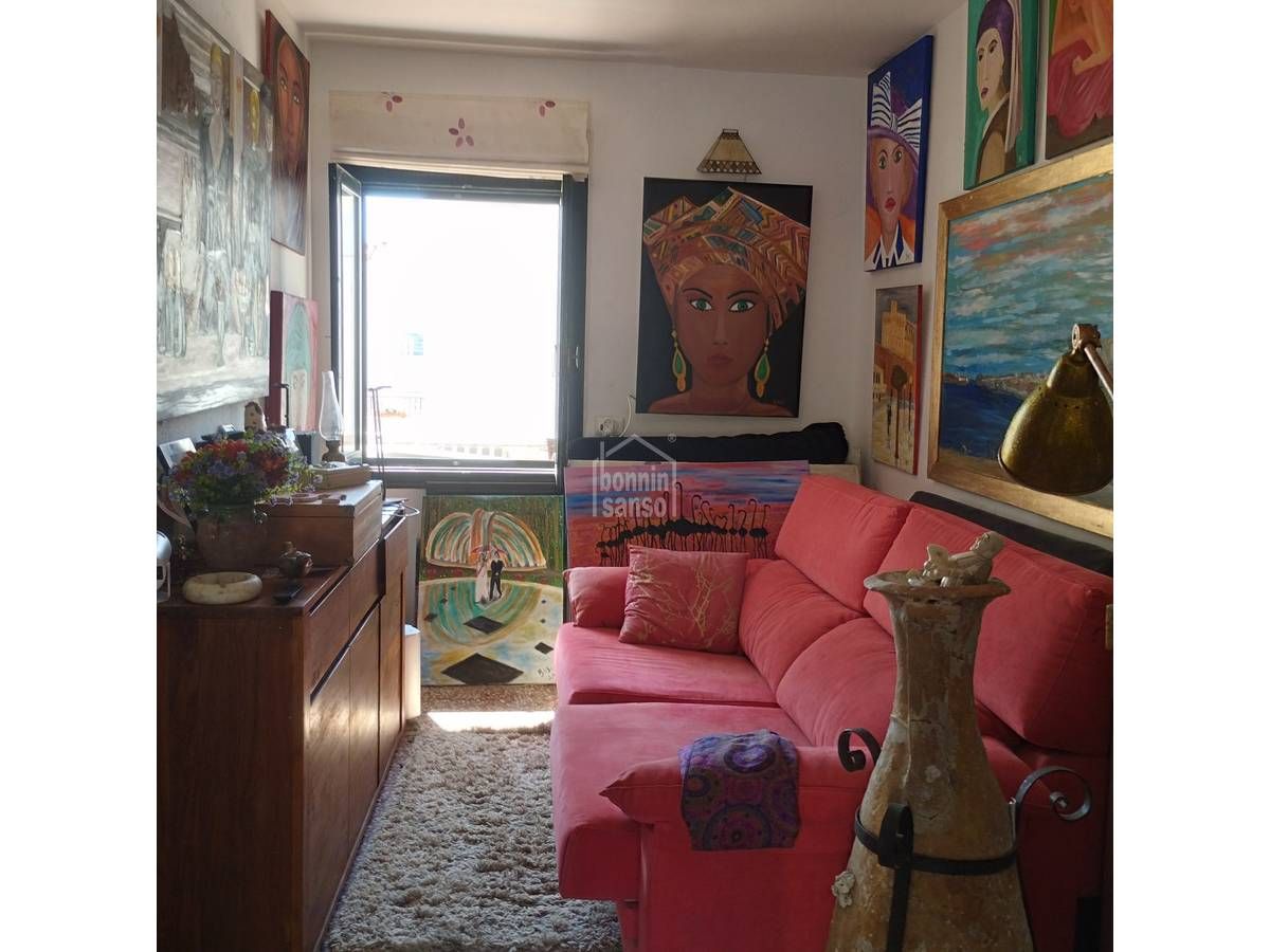 Sala d'estar de Apartament en venda en Es Mercadal amb Terrassa