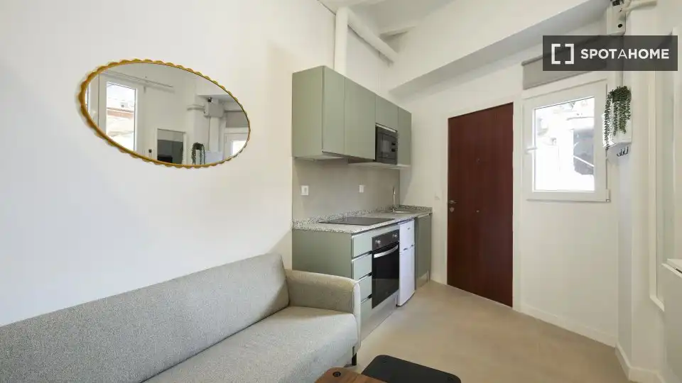 Wohnzimmer von Wohnung zur Miete in Barcelona mit Klimaanlage, Heizung und Möbliert