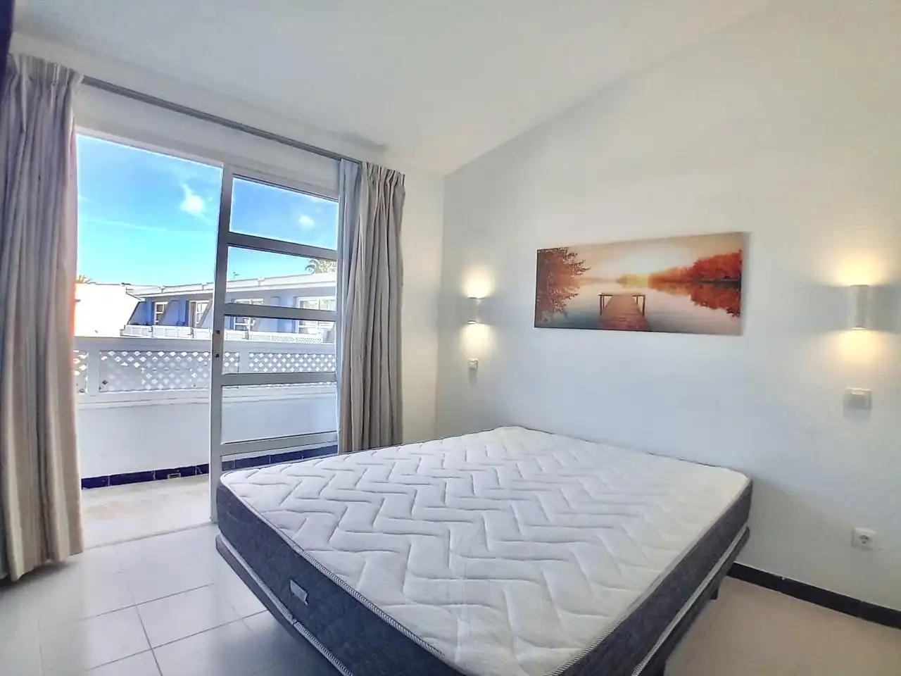 Schlafzimmer von Maisonette zur Miete in San Bartolomé de Tirajana mit Klimaanlage, Privatgarten und Terrasse