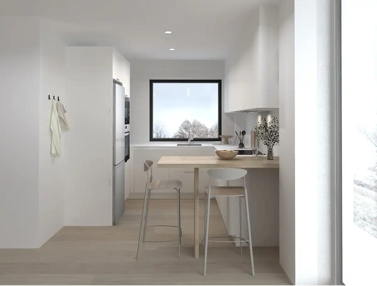 Cocina de Casa adosada en venta en Santiago de Compostela  con Calefacción, Jardín privado y Terraza
