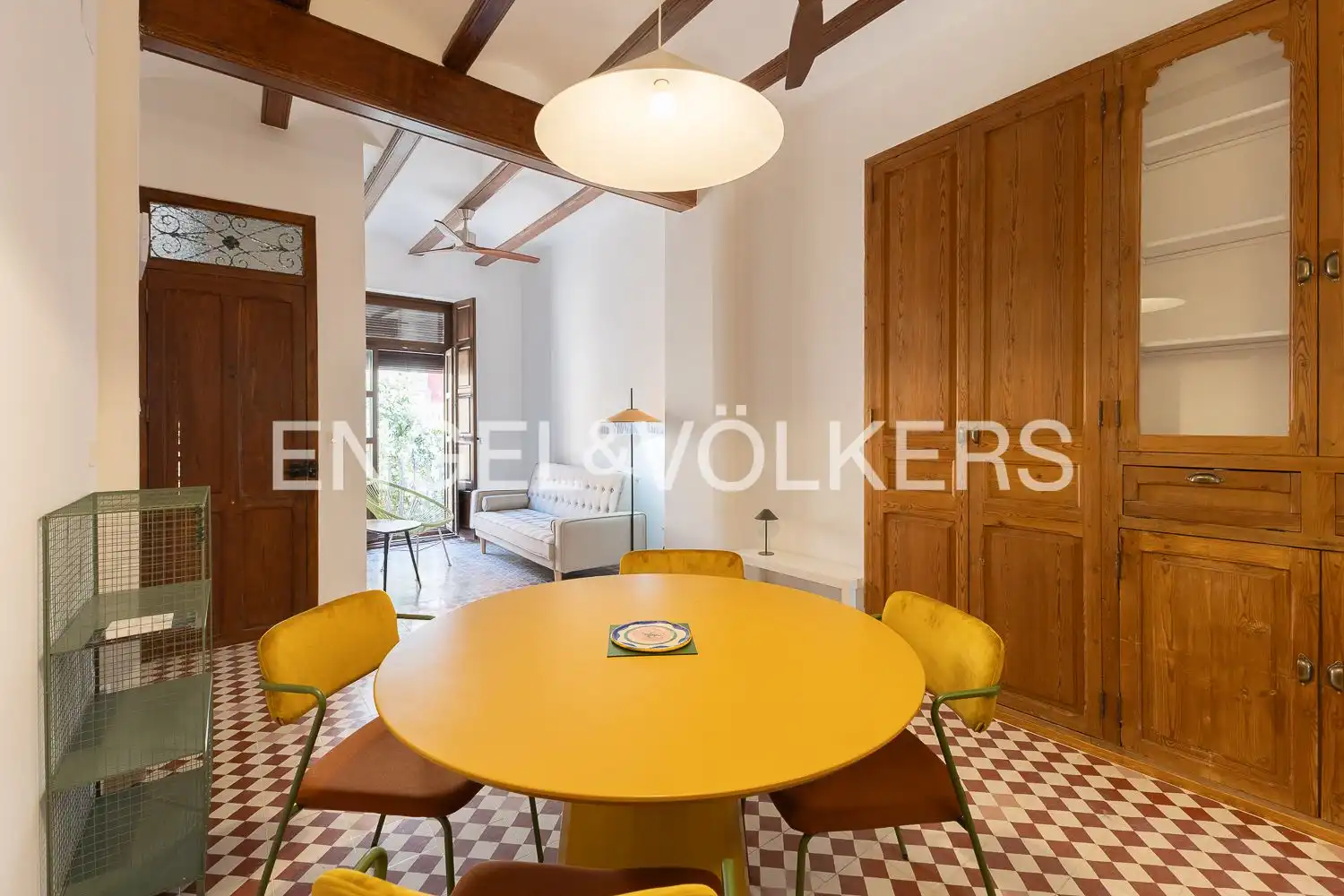 Esszimmer von Wohnung zur Miete in Valencia mit Heizung und Balkon
