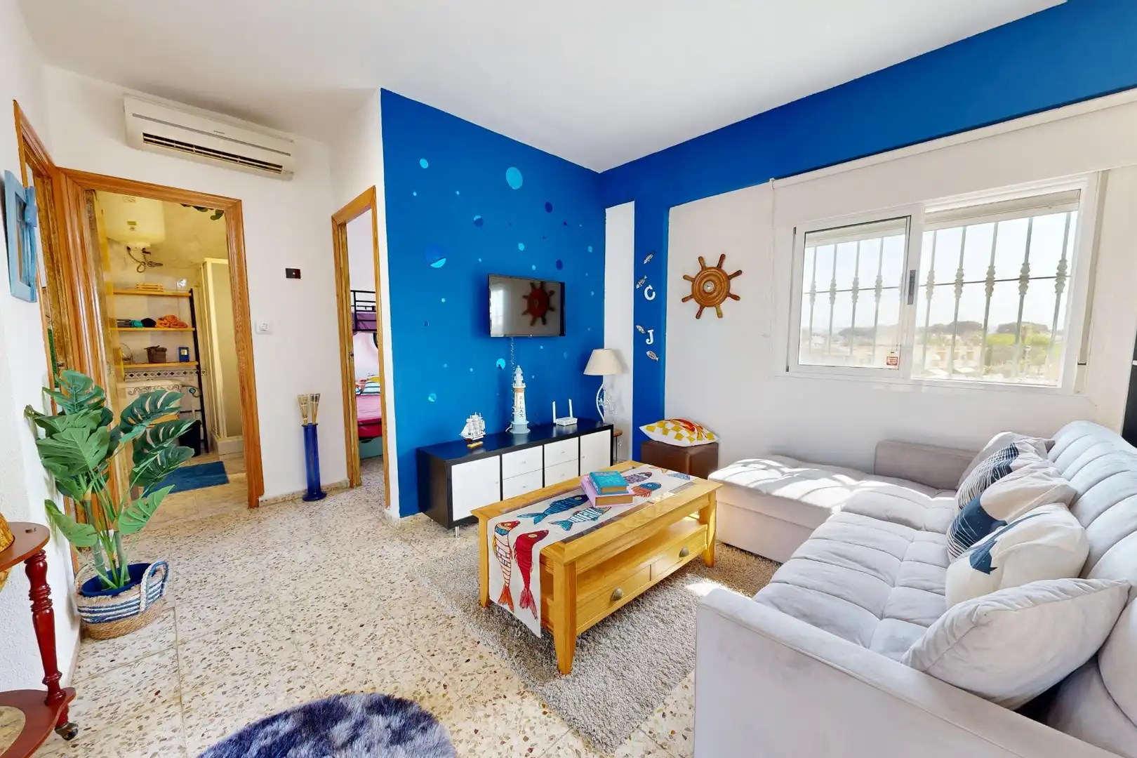 Sala d'estar de Apartament en venda en Cartagena amb Aire condicionat, Terrassa i Balcó