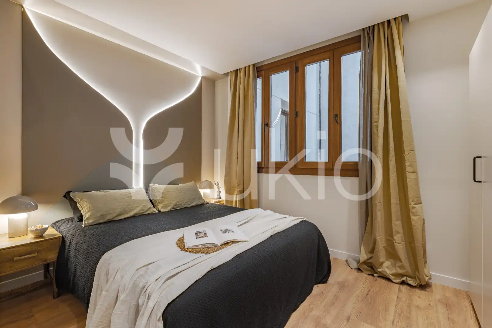 Schlafzimmer von Wohnungen zur Miete in Madrid mit Klimaanlage, Heizung und Möbliert