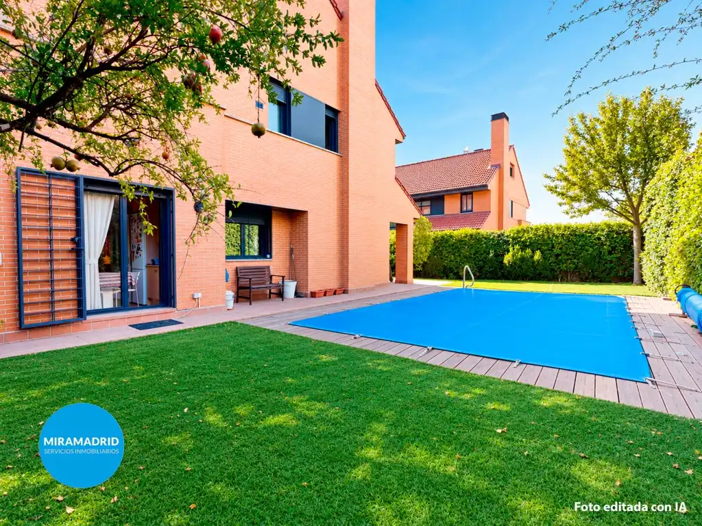 Piscina de Casa adosada en venta en Miramadrid