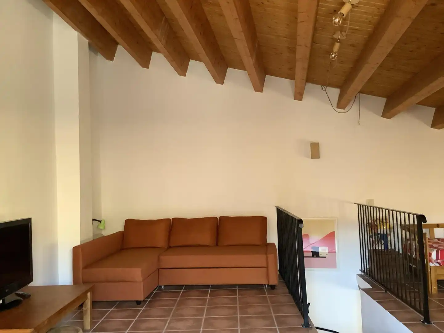 Sala d'estar de Casa adosada en venda en Ponts amb Traster, Moblat i Microones
