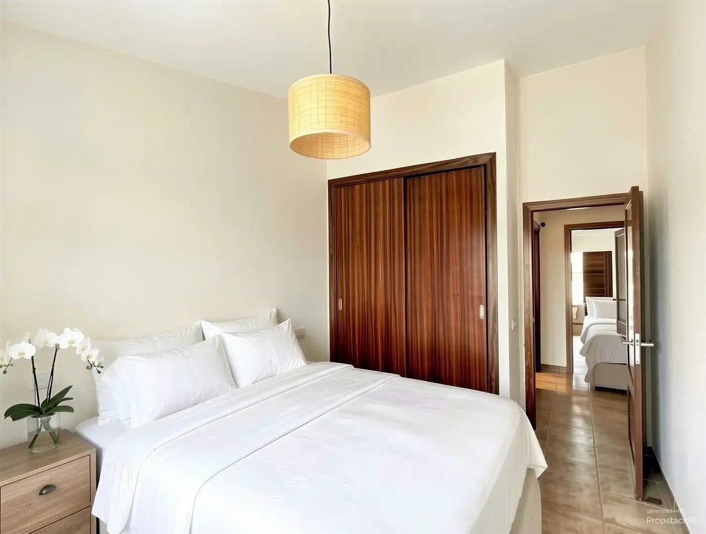 Schlafzimmer von Wohnung zur Miete in Mancor de la Vall mit Klimaanlage, Heizung und Terrasse