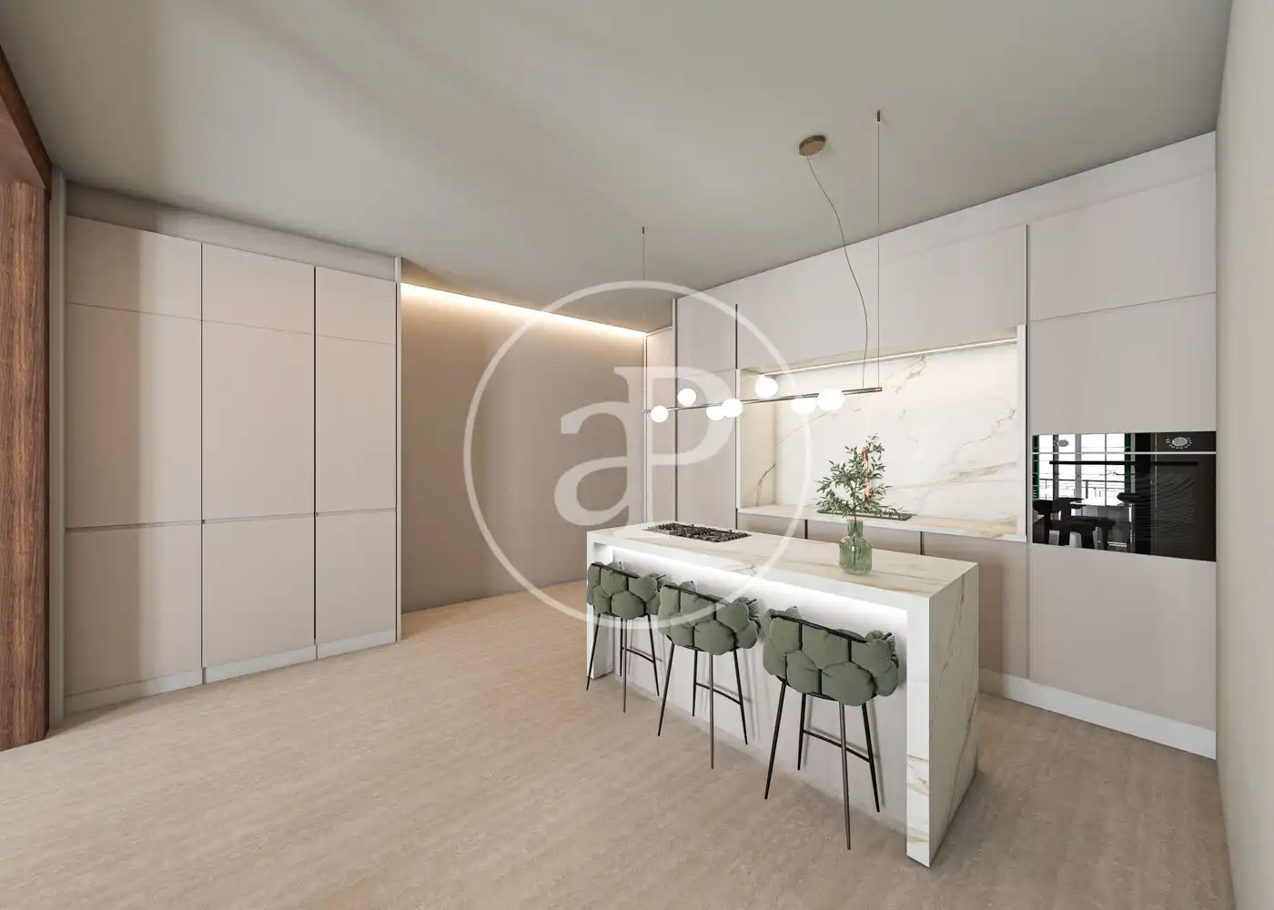 Kitchen of Flat for sale in Madrid  with Air Conditioner, Heating and Furnished