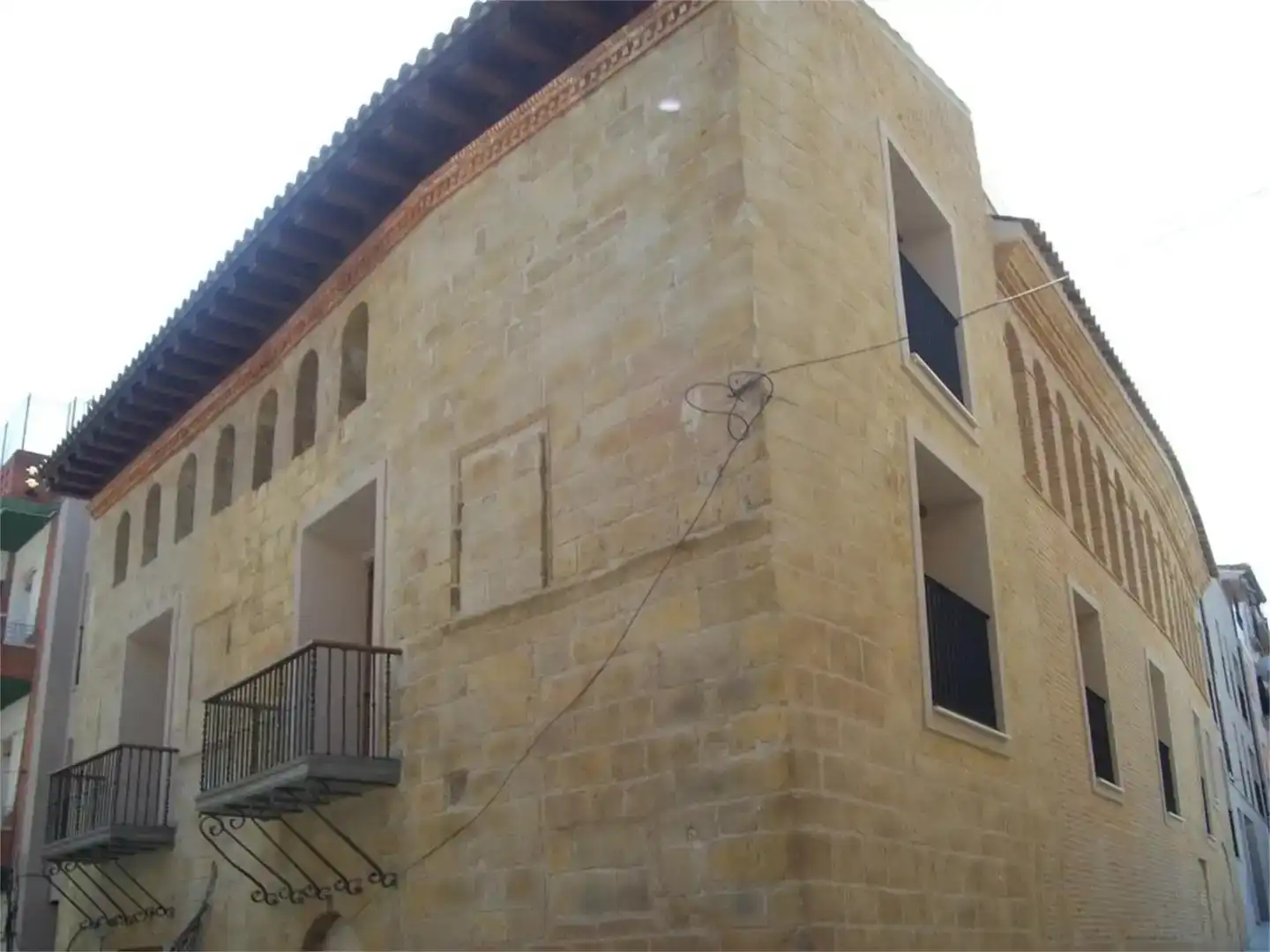 Vista exterior de Piso en venta en Caspe con Balcón