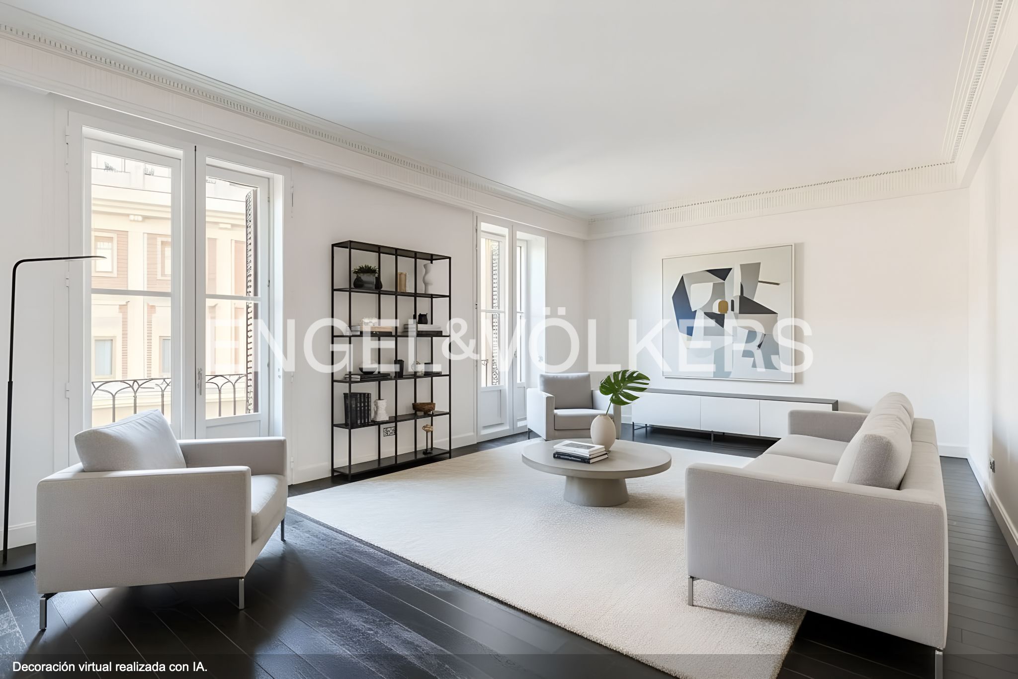 Living room of Flat for sale in  Madrid Capital  with Air Conditioner, Heating and Balcony