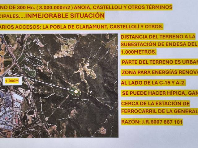 Terreno en Venta en Passatge Mollons, 8 en La Pobla de Claramunt