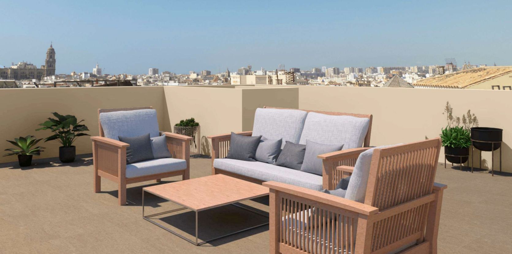 Terrace of Attic for sale in Málaga Capital  with Air Conditioner, Heating and Terrace