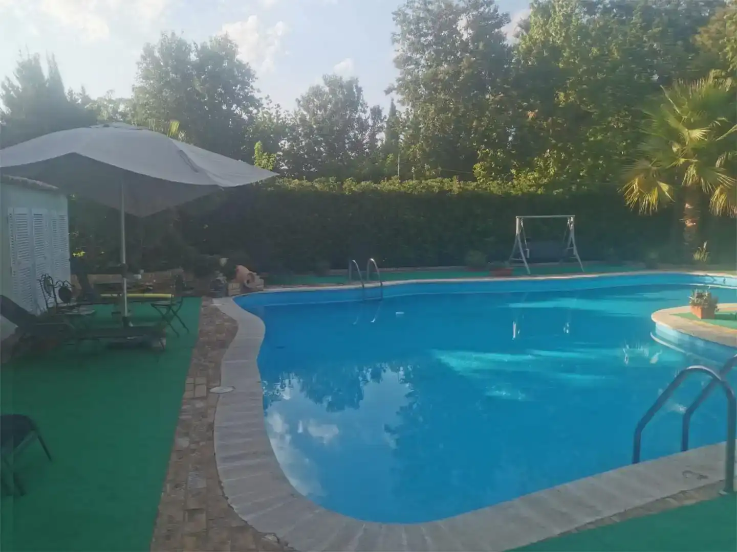 Piscina de Casa o xalet en venda en Canals amb Aire condicionat, Jardí privat i Parquet