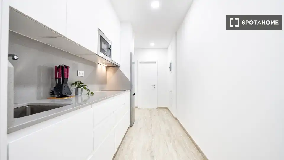 Kitchen of Apartments for share in Las Palmas de Gran Canaria  with Air Conditioner, Terrace and Furnished