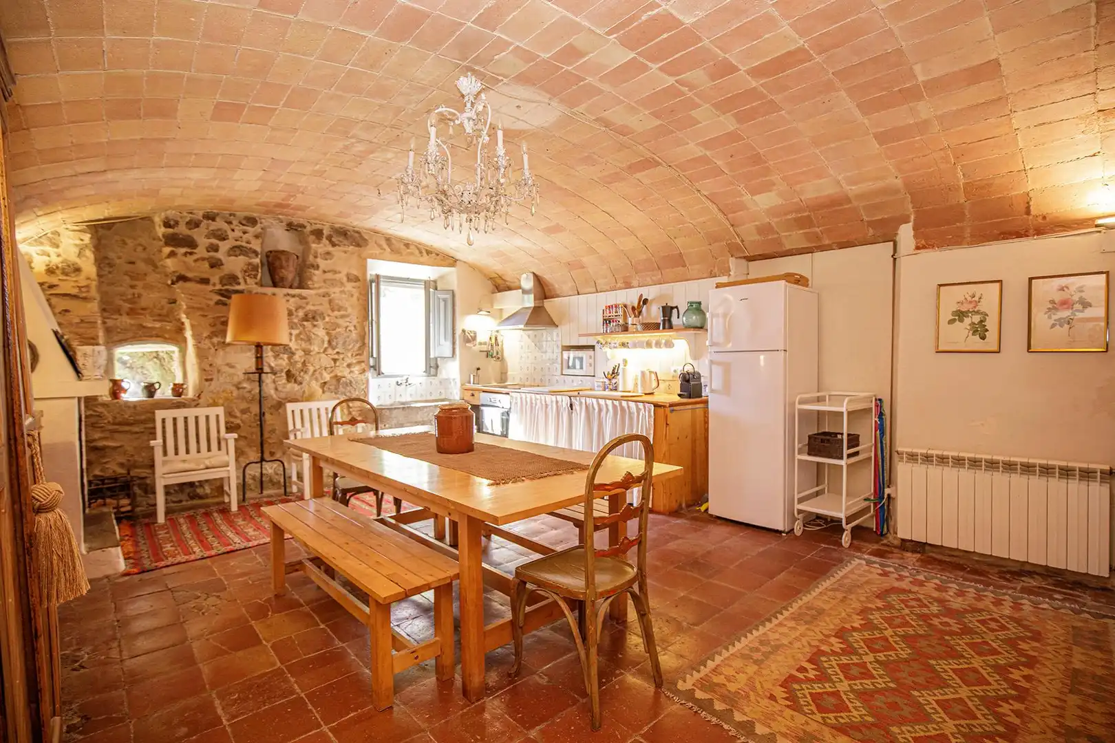 Cocina de Finca rústica de alquiler en Pals