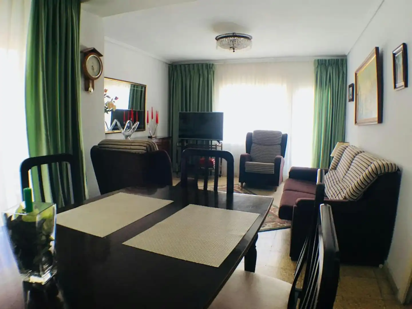 Living room of Flat for rent in Valencia  with Furnished, Washing machine and TV
