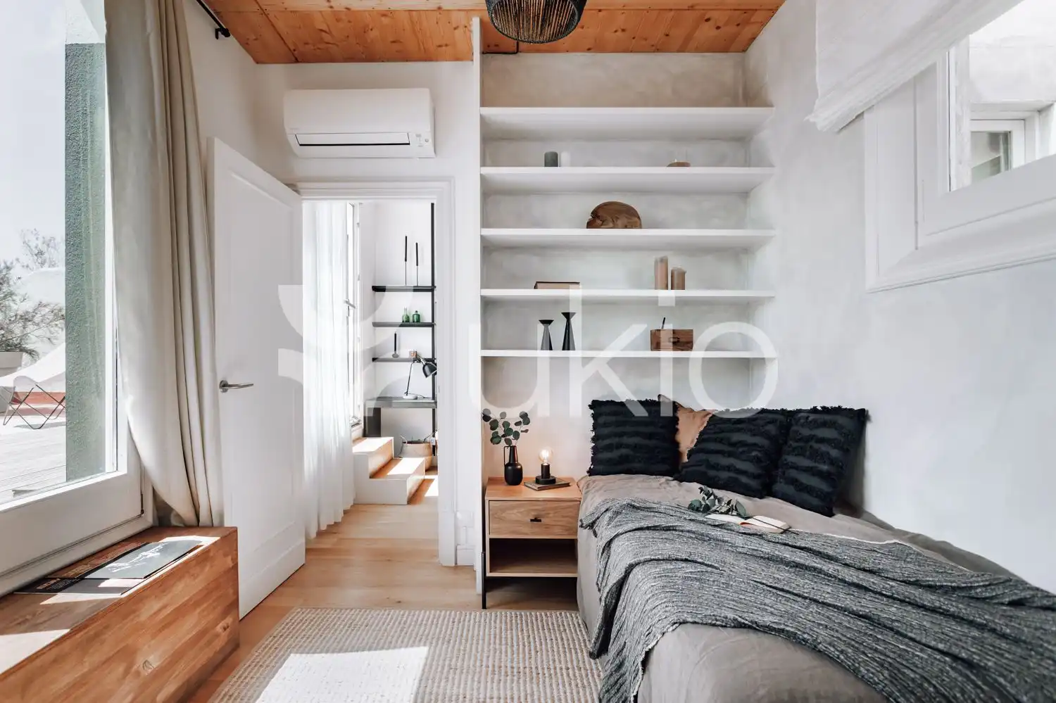 Habitación de Apartamento de alquiler en Barcelona con Aire acondicionado, Calefacción y Terraza