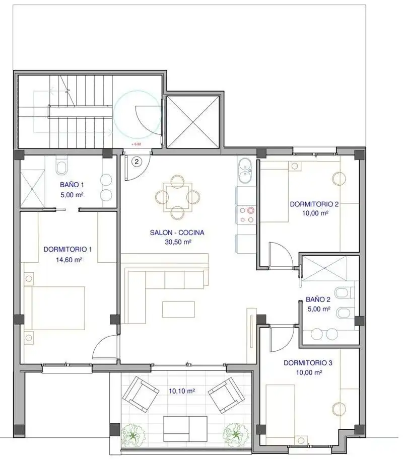 Piso en venta en Churriana de la Vega con Terraza y Trastero