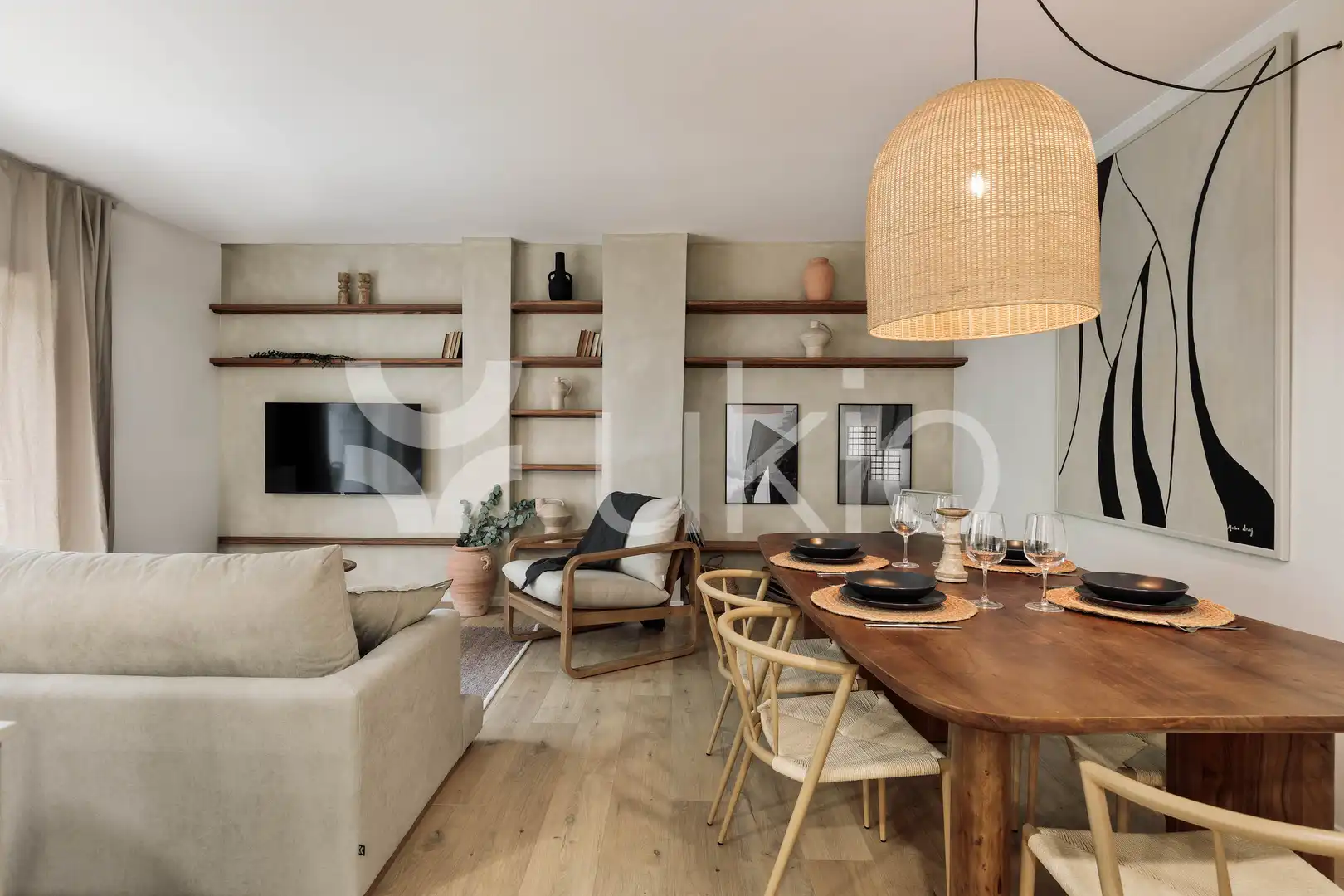 Living room of Apartments for rent in Barcelona  with Air Conditioner, Heating and Terrace