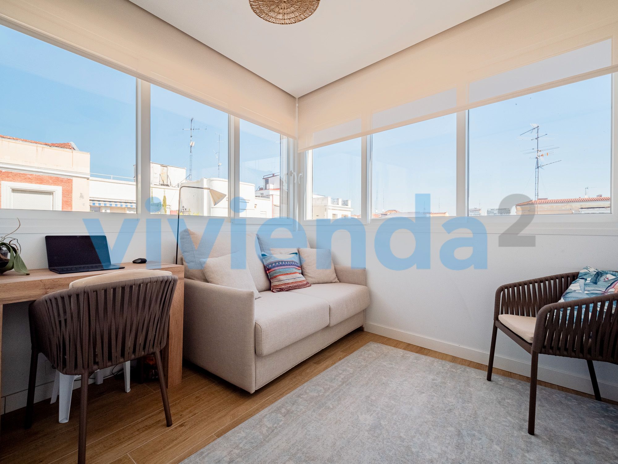 Living room of Attic for sale in  Madrid Capital  with Air Conditioner, Heating and Terrace