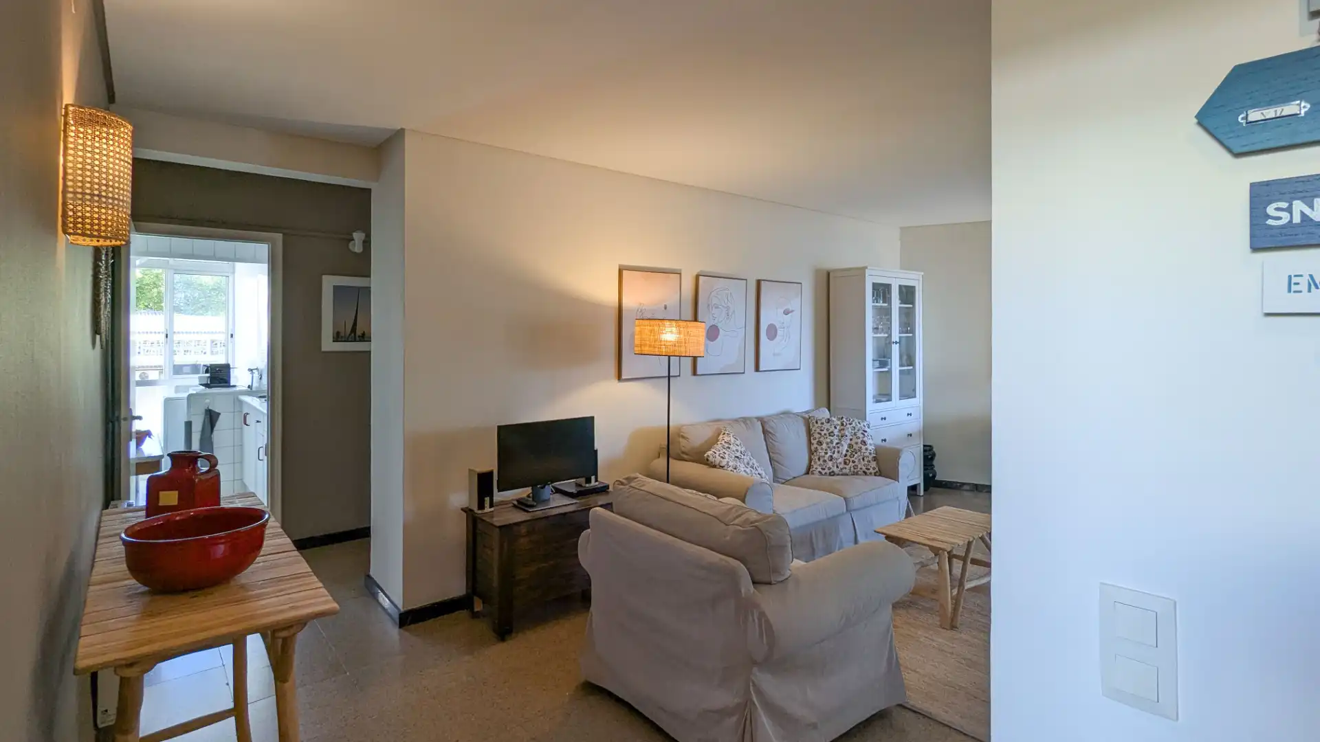 Sala de estar de Apartamento en venta en Salou con Terraza, Amueblado y Lavadora