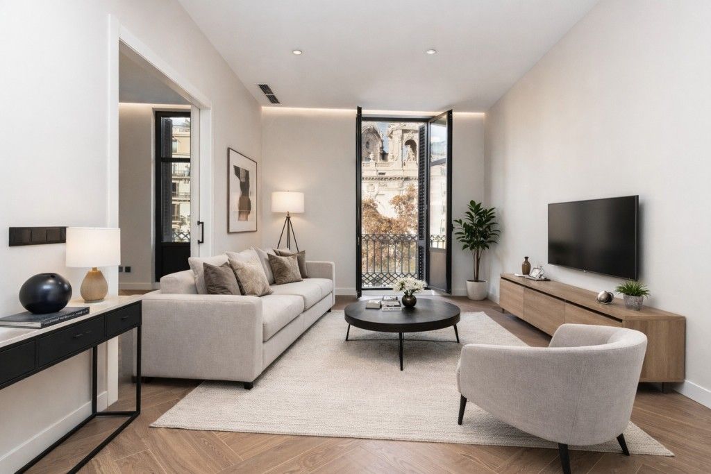 Sala de estar de Apartamento en venta en  Barcelona Capital con Calefacción