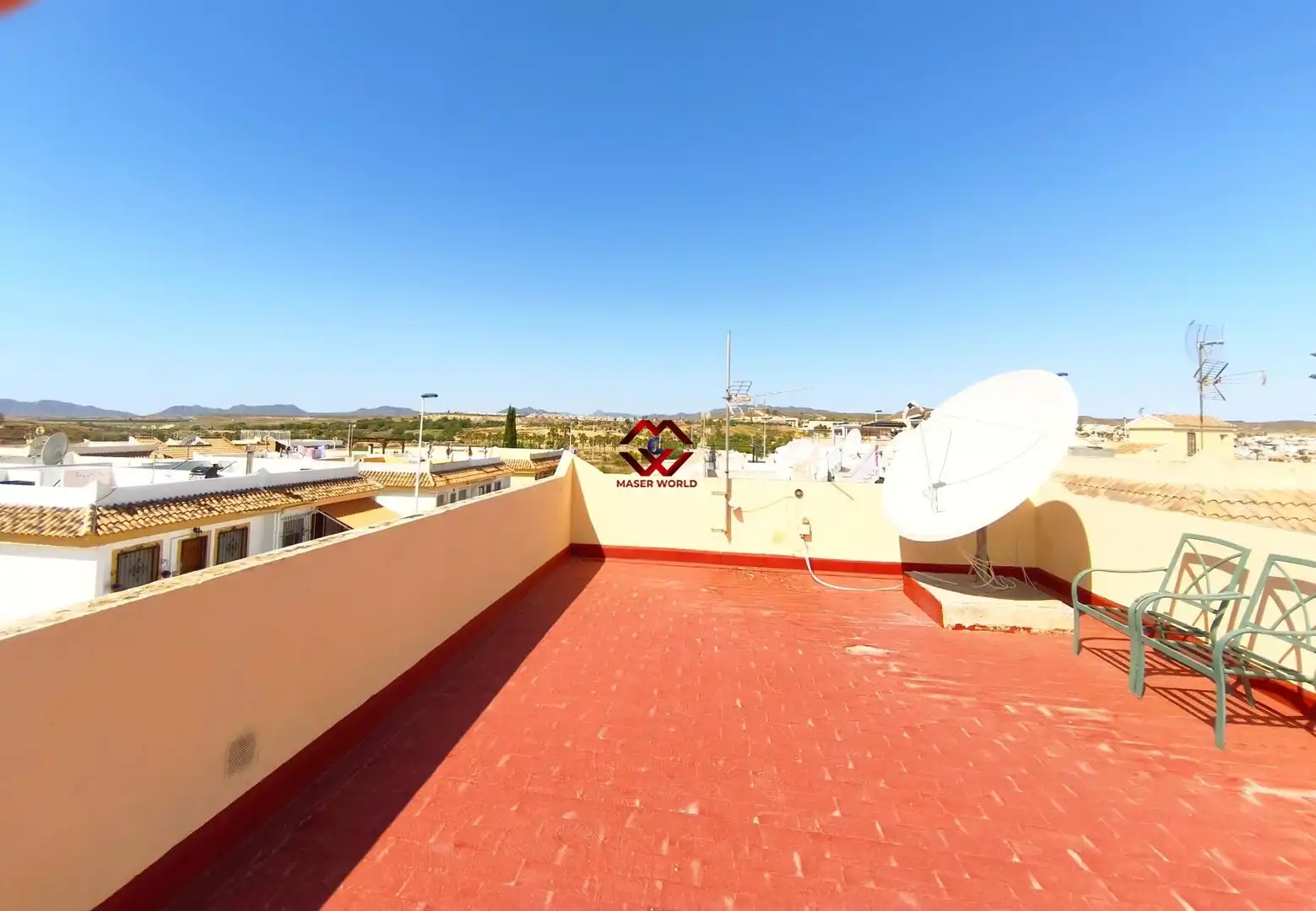 Terrassa de Casa adosada en venda en Mazarrón amb Aire condicionat, Calefacció i Jardí privat