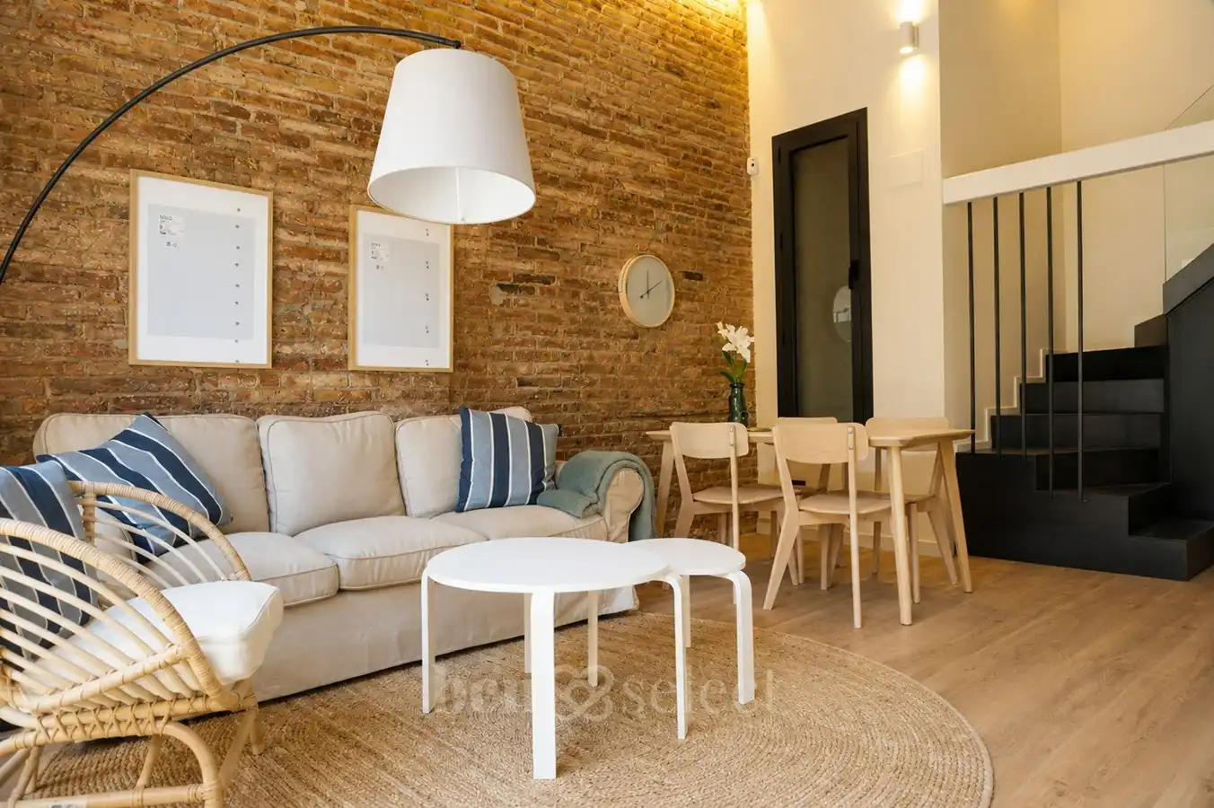 Living room of Duplexes for sale in Barcelona  with Air Conditioner, Heating and Private garden