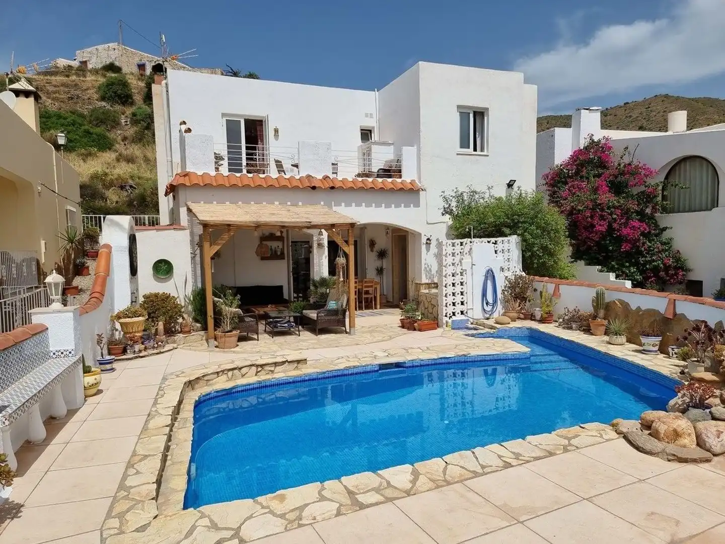 Vista exterior de Casa o xalet en venda en Mojácar amb Aire condicionat, Terrassa i Traster