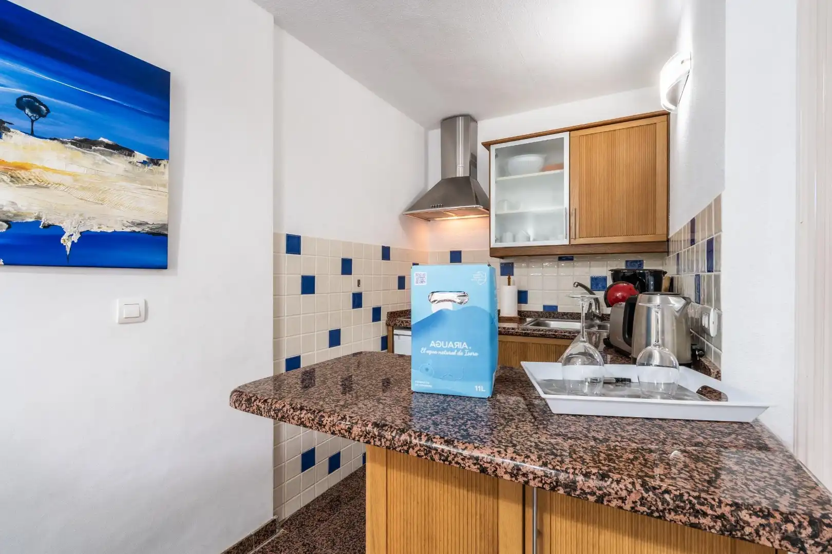 Cuina de Casa o xalet en venda en Guía de Isora amb Aire condicionat, Jardí privat i Terrassa