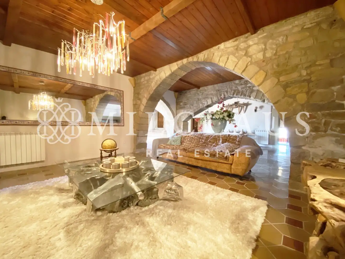 Sala d'estar de Finca rústica en venda en Talamanca amb Aire condicionat, Calefacció i Jardí privat