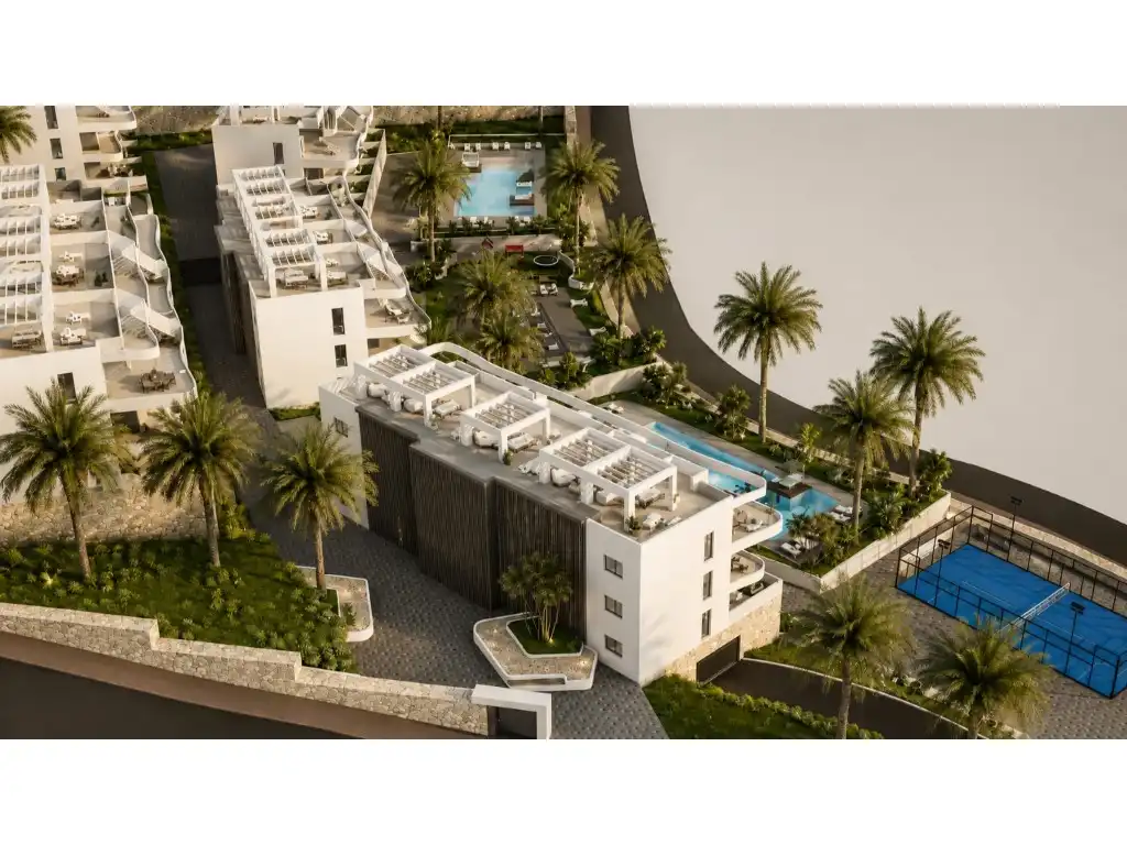 Vista exterior de Apartament en venda en Finestrat amb Piscina