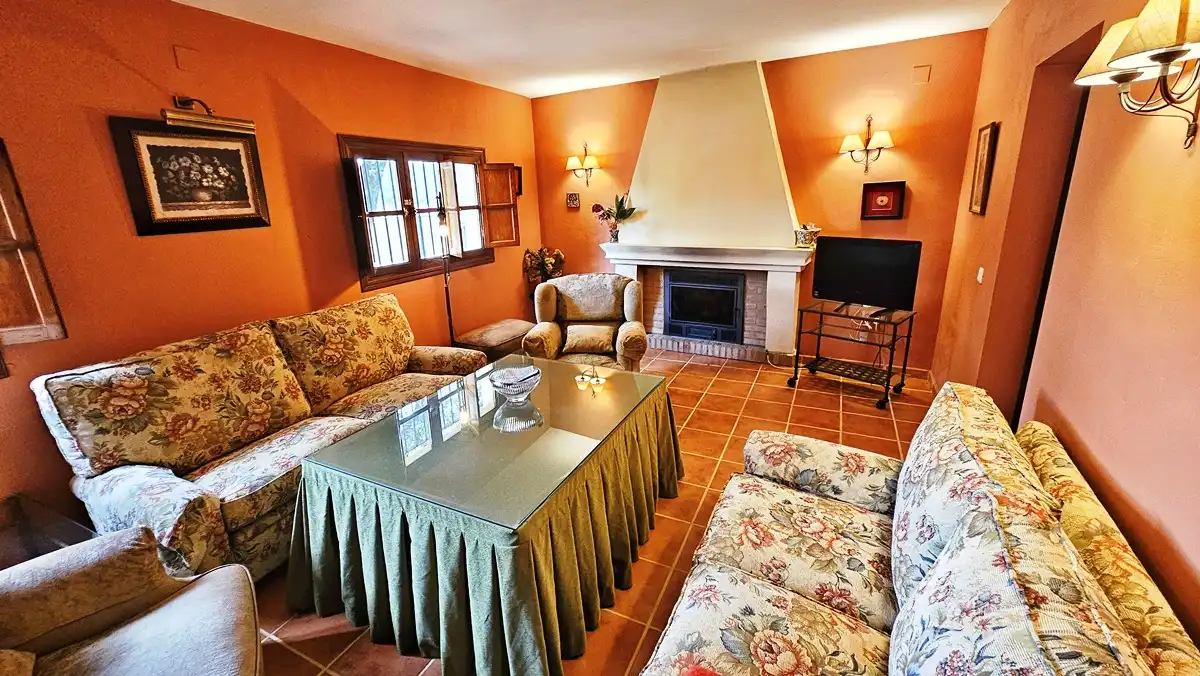Sala de estar de Finca rústica en venta en Cortegana con Jardín privado, Terraza y Piscina