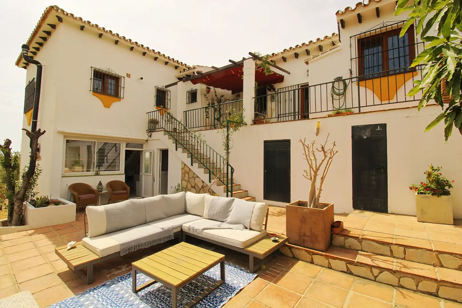Terraza de Finca rústica en venta en Mijas con Aire acondicionado, Calefacción y Jardín privado