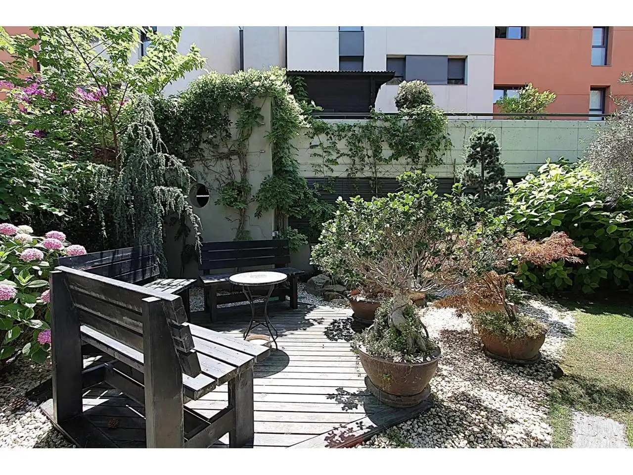 Terrasse von Wohnung zum Verkauf in Lloret de Mar mit Klimaanlage, Heizung und Privatgarten