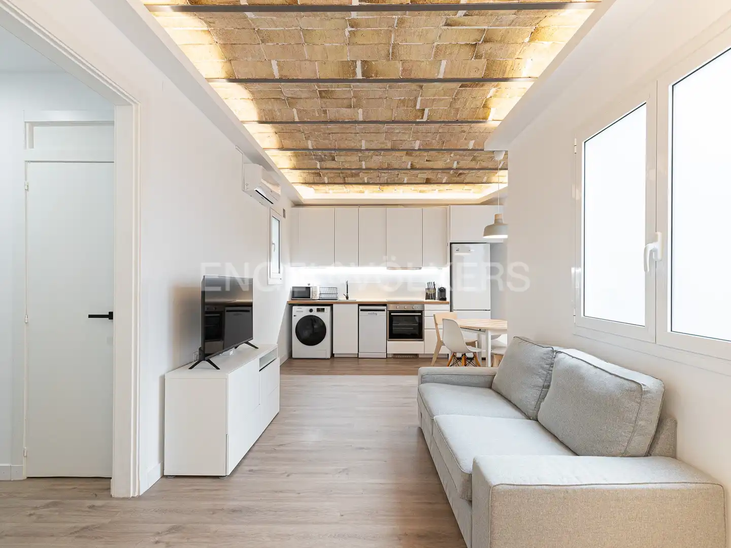 Living room of Flat for rent in Barcelona  with Air Conditioner, Heating and Furnished