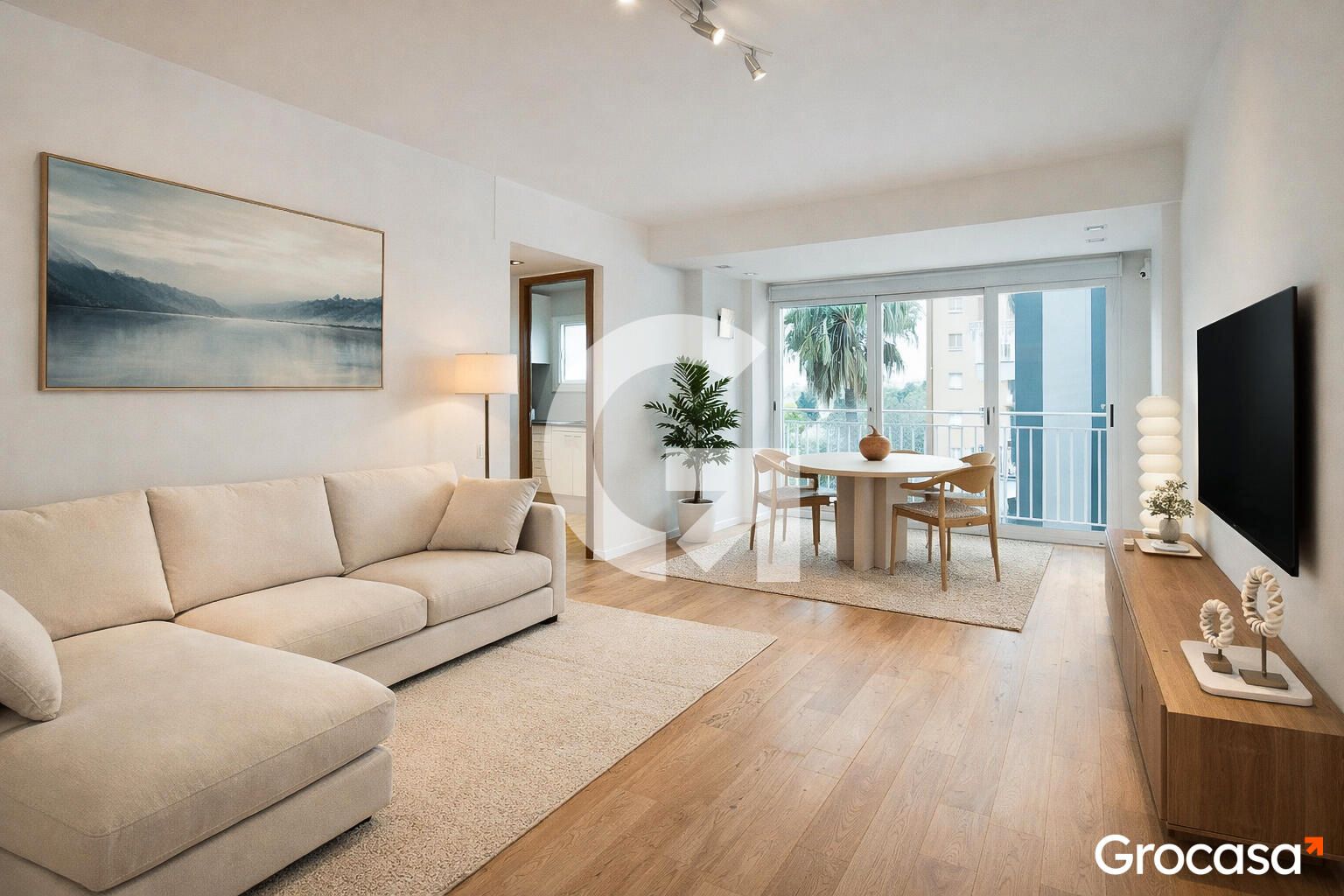 Sala de estar de Piso en venta en L'Hospitalet de Llobregat con Aire acondicionado, Calefacción y Horno