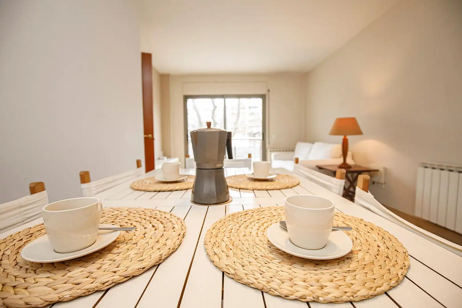 Esszimmer von Wohnungen zur Miete in Girona mit Heizung, Terrasse und Möbliert